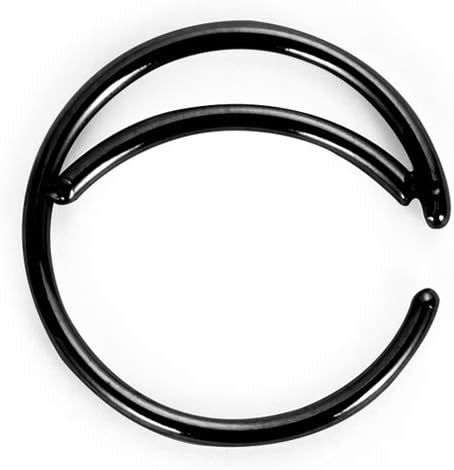 1PC Stainless Steel Moon Nose Ring Hoop Indian Nose Ring Septum Ring Nose Jewelry Nose Piercing Small Nose Hoop Black