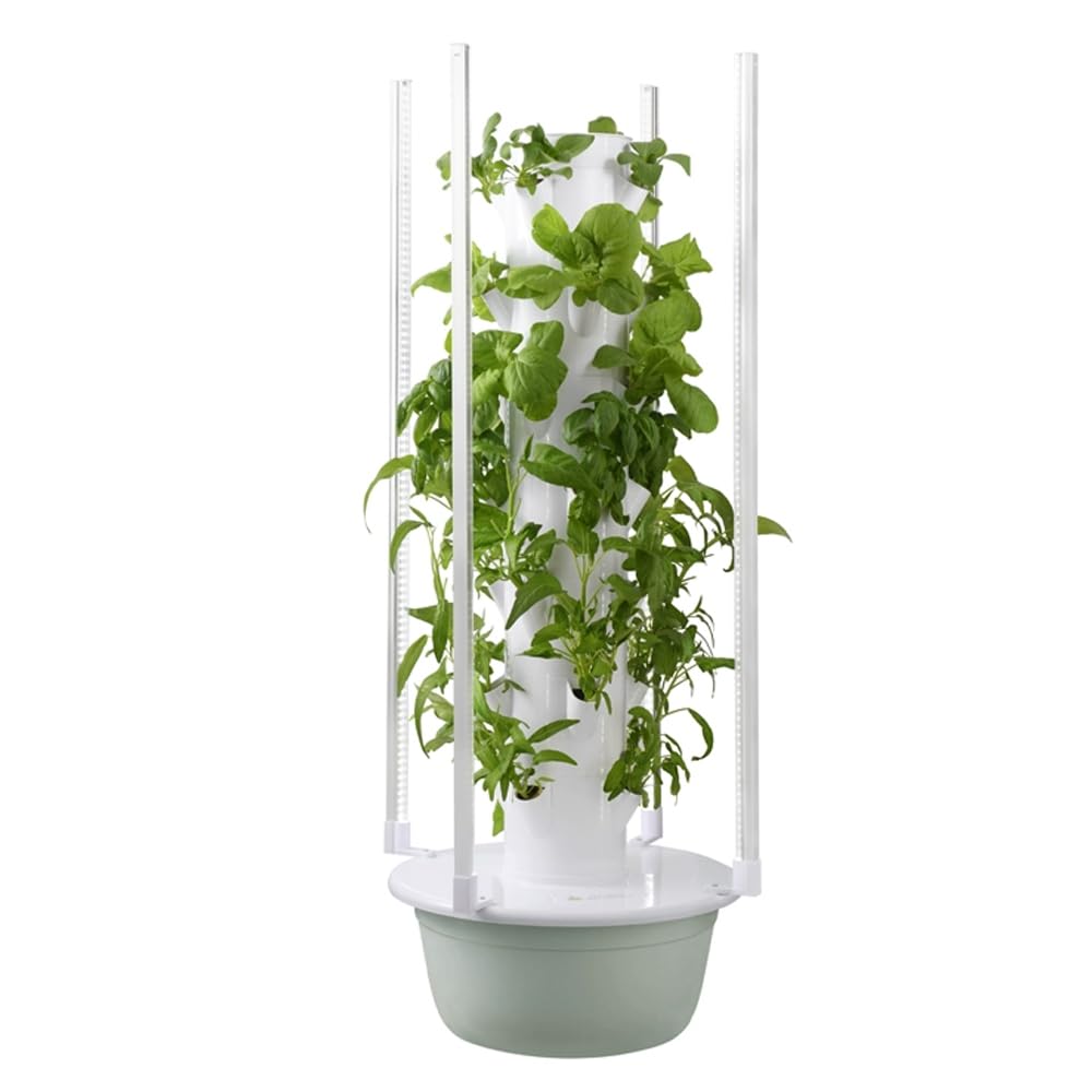 Torre de jardín Vertical con Luces LED de Cultivo, Sistema de Cultivo hidropónico, Kit de Cultivo de Hierbas para jardín hidropónico de Interior para Tomates pequeños y pimientos.,36pods