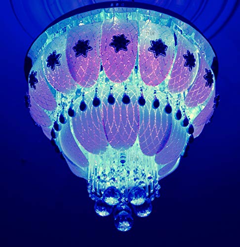 Image of Prop It Up Multicolored led and Musical(Bluetooth). Chandelier, with White and Warm White Light, Low Height Celling Chandelier, and Modern (1)