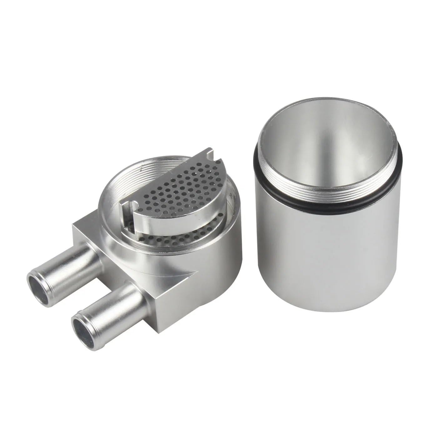 zbiornik płynu chłodzącego Pasuje do BMW N54 335 535 E60 E82 E90 E91 E92 E93 pojemnik ściągania oleju zbiornik 350ml czarny/srebrny(DSF006-1)