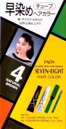 Paon Seven-Eight - Kit de coloración permanente para el cabello, 4 marrón natural