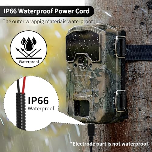 Cable de alimentación solar 5.5x2.1 para conectar cámaras Stealth Cam 5