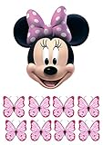 Minnie Maus Tortenaufleger,Geburtstag,Tortendeko Oblaten Premium A4