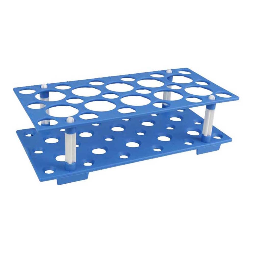 Produktbild von Moonlab Kombirack Für Zentrifugenröhrchen – 18x 15 Ml + 10x 50 Ml, Blau, 102x63 Mm – Stabil & Praktisch
