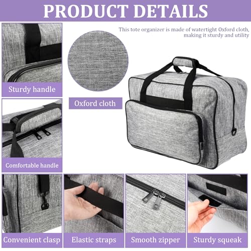 Miniatura 3 de Tntgmg Maletín Para Máquina De Coser, Impermeable, Con Correa Para El Hombro Y Asas, 46 X 23 X 32 Cm, Maletín Universal Para La Mayoría De Máquinas De Coser Estándar Y Accesorios, Gris, 46 X 23 X 32