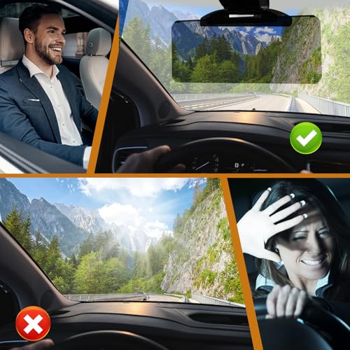 Woqucute A0048 Sun Visor Extender For Car, Upgraded Uv400 Polarized Car Visor Extension Sun Blocker, Anti-Glare Car Sun Visor thumb #1