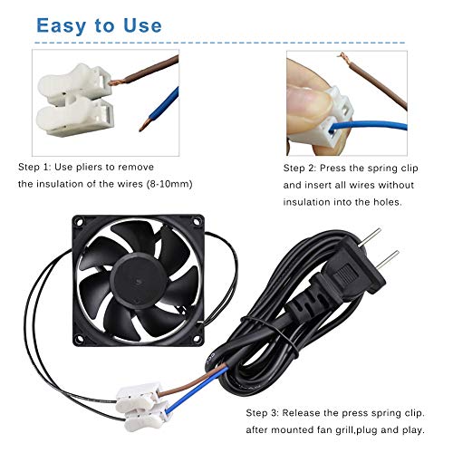 Gdstime Ec Cooling Fan 80Mm X 80Mm X 25Mm Ac 110V 115V 120V 220V 240V #TOP6