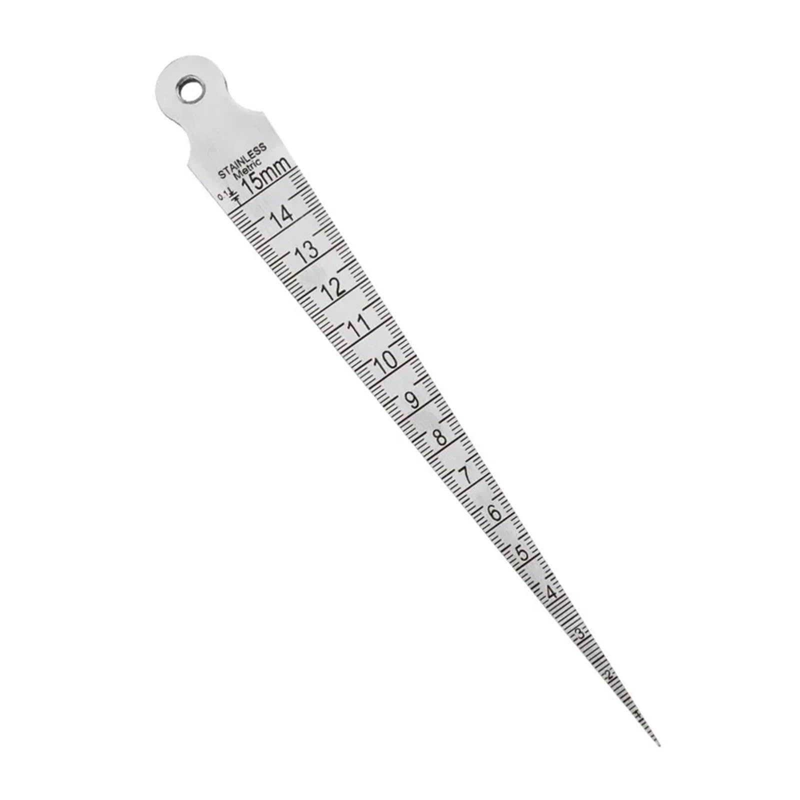 Règle conique double face en acier jauge d'épaisseur de 1 à 15 mm pour contrôle précis