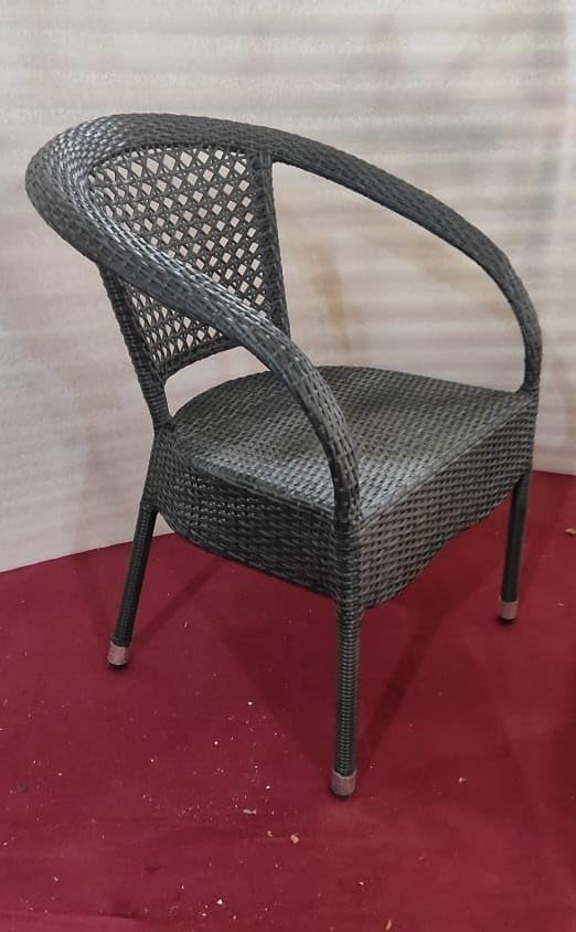 D8 Garden Tea Set 2+1 (2 Chairs and 1 Table), HDPE Rattan Wicker - Black 1