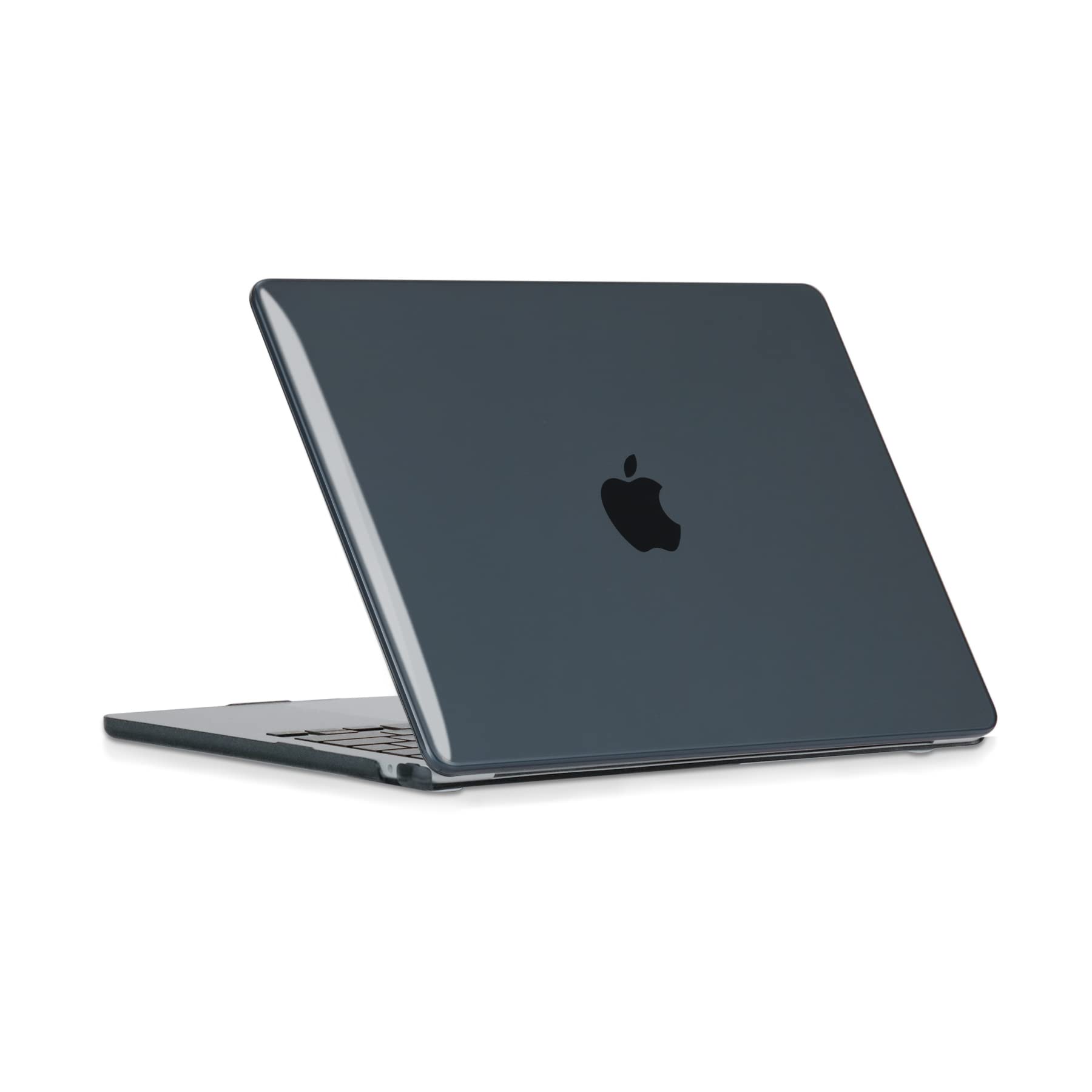 Lunivop Etui do MacBook Air 13 cali M5 2026-2022 M4 M3 M2 (model A3449 A3240) wysoka przezroczystość, smukła osłona rozpraszająca ciepło, twarda ochrona przed żółknięciem, Czarny