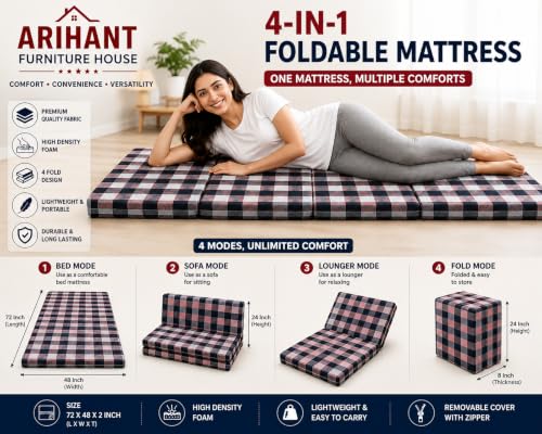Image of Reversible Foldable HD EPE Foam Mattress Single