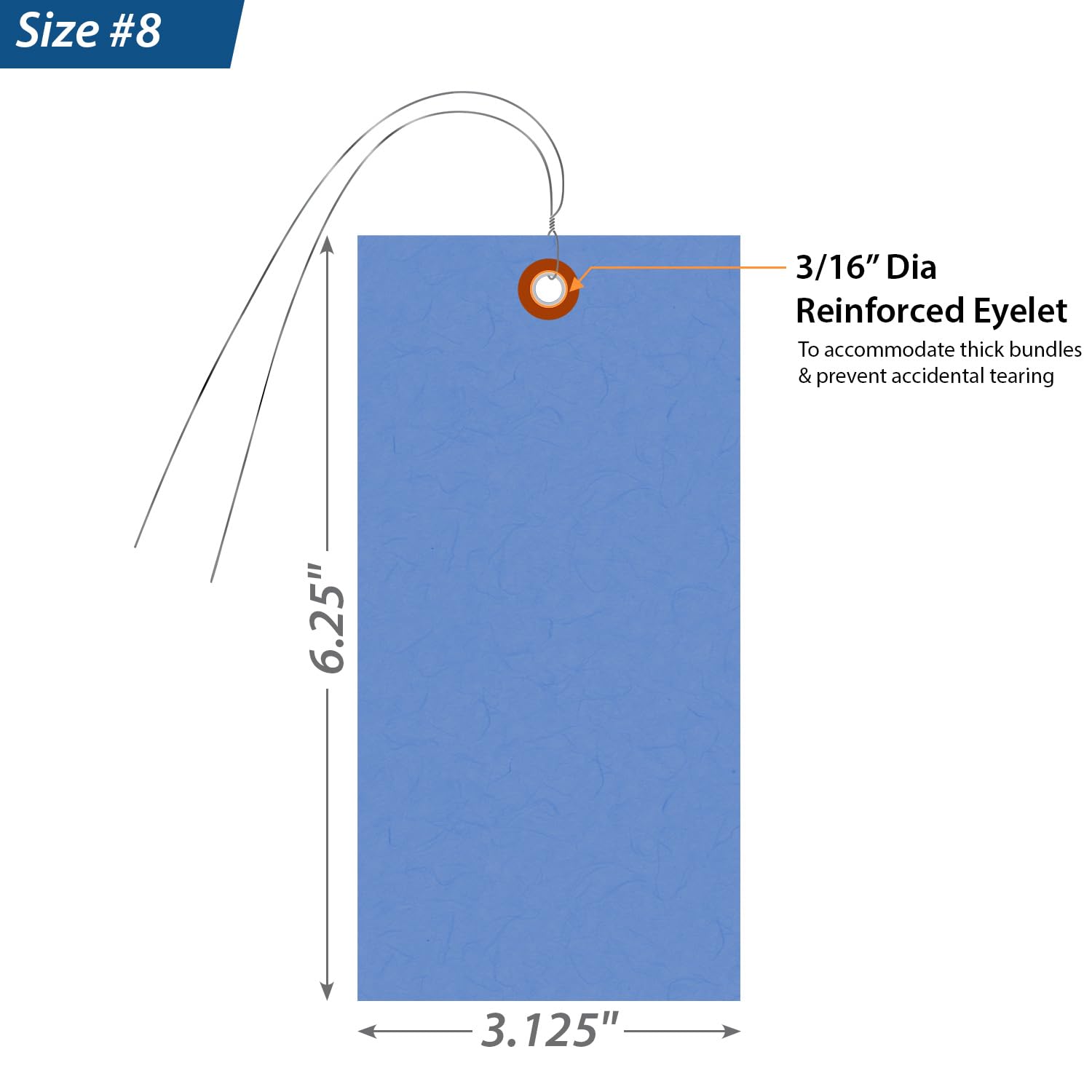 1000 Stück Weiße Versandanhänger Aus HDPE-Kunststoff – 15,9x7,9 Cm, Mit Metallöse, Beschreibbar