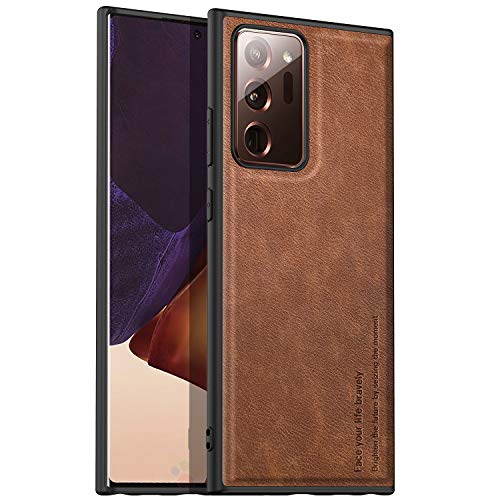 Kqimi Coque pour Samsung Galaxy Note 20 Ultra Premium Cuir Souple Housse de Protection Coque pour Samsung Galaxy Note20 Ultra 5G (6,9") 2021 (Marron foncé) Cover