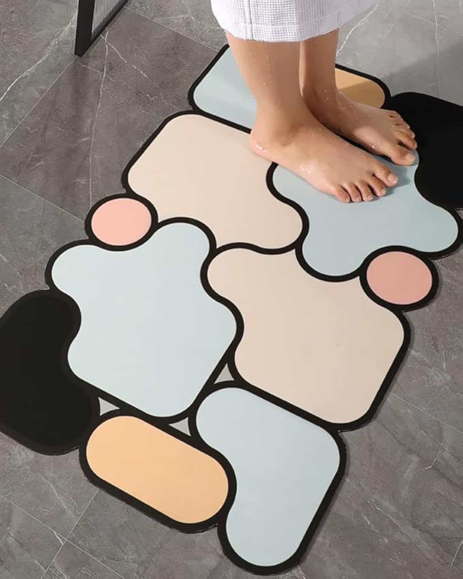 Puzzle Bathroom Mat - Non Slip Water Absorption Bath Mat