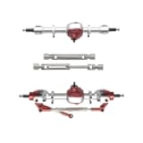 Rc Accessories For MN82T LC79 MN82S For MN82 Pro 1/12 Front And Rear Axle Drive Shafts Upgrade Accessories Replacement Parts(Red)