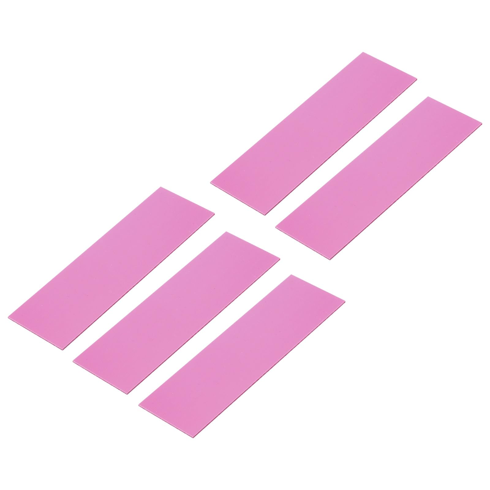 sourcing map 5Pcs Knife Handle Liner 6" x 2" x 0.04" G10 Spacer Sheets Handle Liners Material for Knife Scales Slabs Making Supplies Tool, Peach Pink