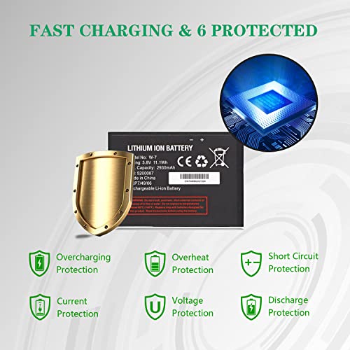 Batería de Repuesto ASDAWN W-7 2930mAh para Netgear AirCard miniatura 6
