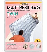 Waterproof Mattress Storage Bag For Moving - 4MIL Plastic Mattress Cover Protector, Twin Size (Fits Up To 14" High) - View #11
