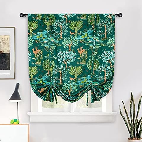 DriftAway Forest Animals Tie Up Curtain Cover