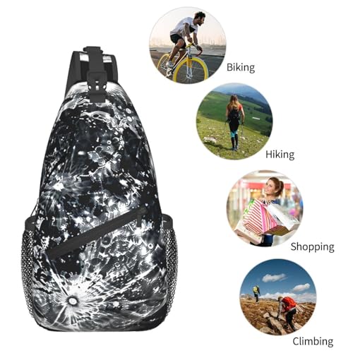 Bolso Cruzado para Hombre Mochila Diagonal Casual Negra miniatura 6