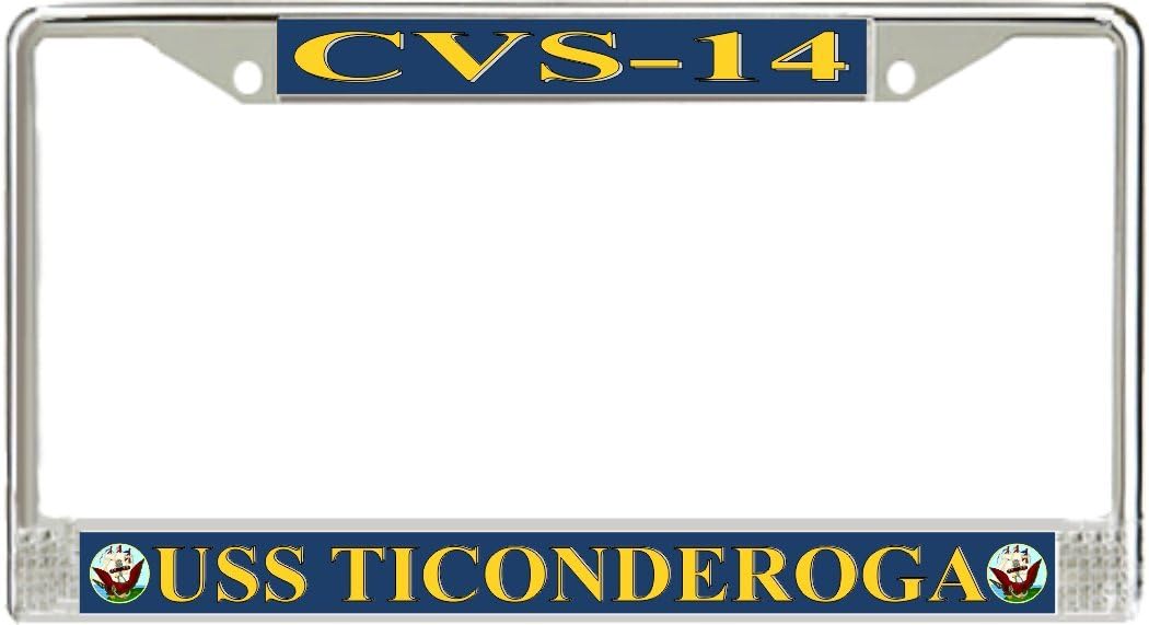 MilitaryBest USS Ticonderoga CVS-14 License Plate Frame