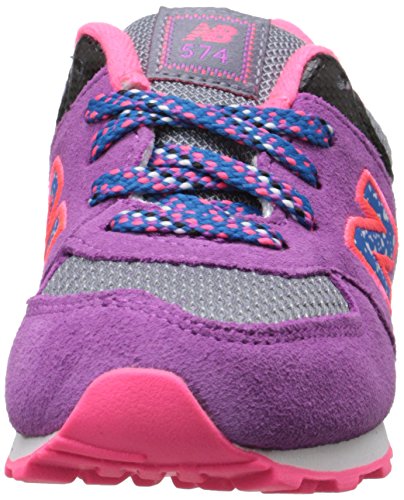 Image of New Balance Kid's 574 V1 Sneaker, Grey /Purple, 6 M US Toddler