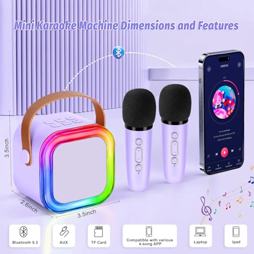 Poptrend KARAOKE MACHINE For Kids,Girl Toys,Karaoke Microphone Wireless thumb #1
