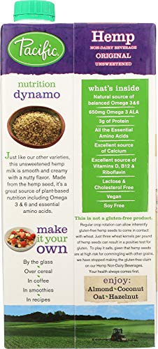 Pacific Natural Foods All Natural Hemp Milk Unsweetened Original thumb #2