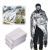 4PCS Plant Growth Mylar Films High Reflective Mylar Film Silver 210 x 130cm Emergency Foil Cover Survival Thermal Blanket for Outdoors Hiking First Aid Greenhouse and Garden Planting Accessory