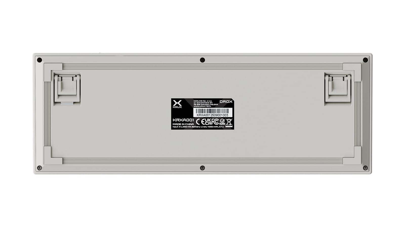 KRUX Drox, mechaniczna klawiatura dla graczy, kompaktowa klawiatura w rozmiarze 65%, wielofunkcyjny ekran, liniowe przełączniki KRUX Violet, podświetlenie RGB, hot-swap, oprogramowanie web-owe