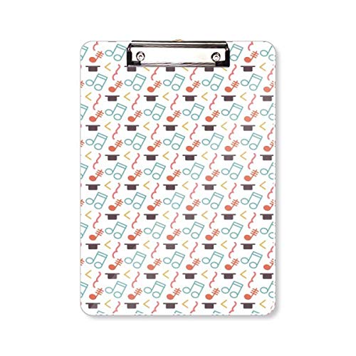 Porte-bloc musical blanc A4 pour partitions et cours de musique