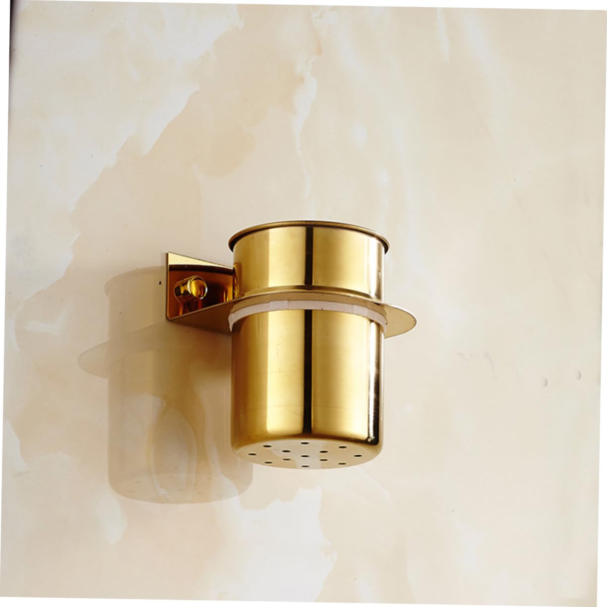 Cepillo de Baño Inoxidable con Soporte de Pared Dorado Escobilla para WC Resistente y Reutilizable para Limpieza Eficaz del Baño de Espacio y Diseño Moderno