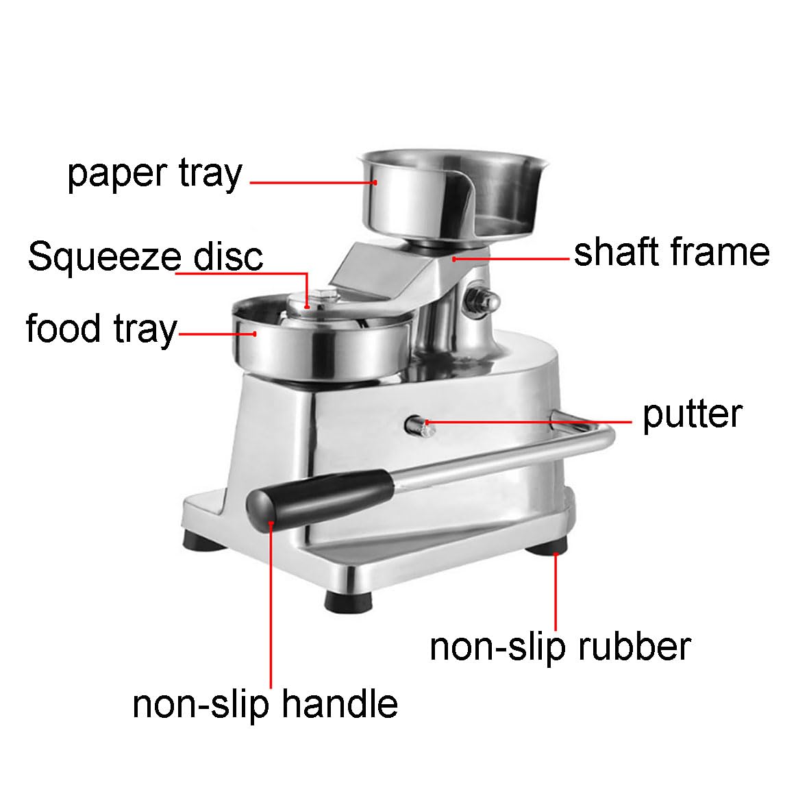 Kommerzielle Hamburger Patty Maker Hamburger Patty Press Molding Maker Edelstahl Heavy Duty Rindfleisch Patty Maschine (Patty Durchmesser 10 cm)