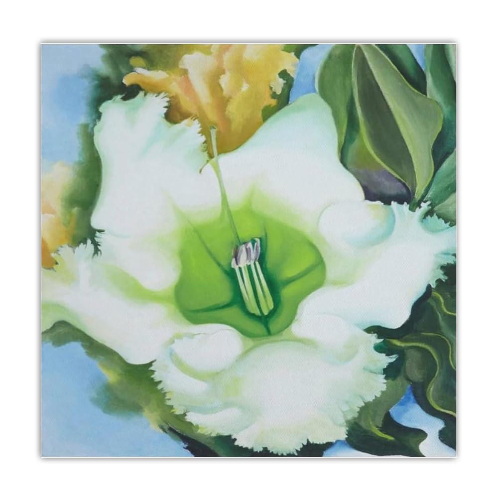 Lhhjf Ljhfa Silver Georgia O'keeffe Poster Cup Of Ginger Canvas Painting Modern Wall Art Georgia O'keeffe Prints Living Room Decor Picture 50X50cm No Frame