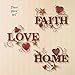 Collections Etc Red Home, Love and Faith Metal Wall Art - Set of 3