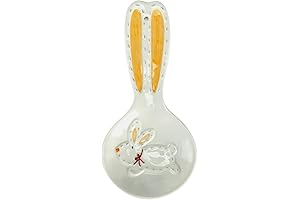 BinaryABC Rabbit Bunny Ceramic Easter Spoon Rest
