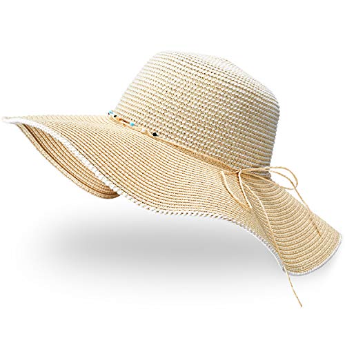 GIKPAL Sonnenhut Damen, UV Schutz Strandmütze Strohhut Damen mit Breiter...