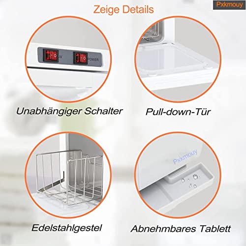Foto von Pxkmouy 3 in 1 Handtuch Wärmer Sterilisator Kabinett UV Desinfektion Cabinet,5L Mini Professionelle Sterilisationsmaschine Kompressenwärmer für Salon,Spa,Home Gesichtsbehandlungen