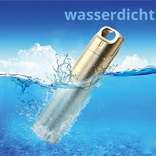 Survival Capsule Wasserdichte Versiegelungsflasche aus Aluminium, EDC-Behälter, Tank, Überlebens-Notfallwerkzeug für Jagd, Camping, Bergsteigen (Pistolengrau, 3 Stück)