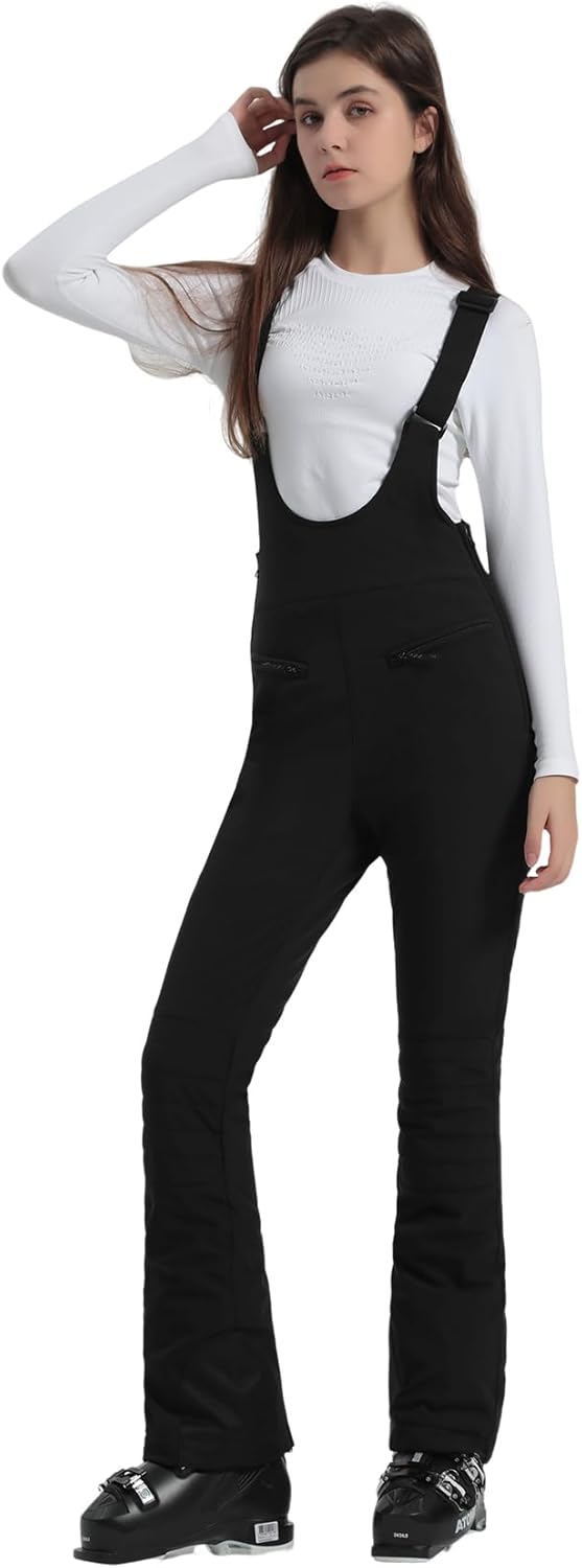 GSOU SNOW Womens Ski Bibs Snow Pants Snowboard Slim Overalls Insulated Waterproof Windproof Warm Winter - Image 4