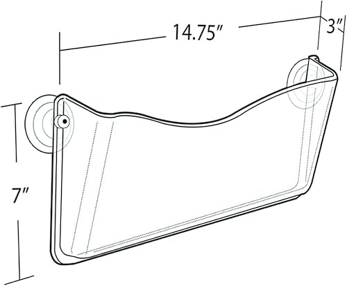 Miniatura 3 de Azar Displays 250055-SMK - Archivador de plástico para montaje en pared con ventosas color humo, paquete de 4
