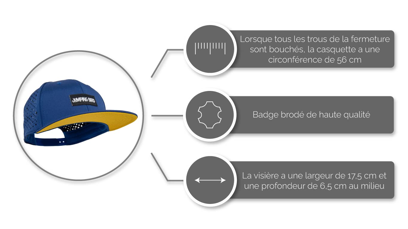 Jumping Bird Casquette de Baseball Unisexe • Casquette Snapback Performance Outdoor • Réglable Individuellement et Facilement Lavable • Respirant