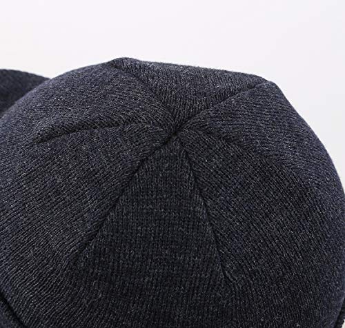 Image of Home Prefer Men's Winter Beanie Hat with Brim Warm Double Knit Cuff Beanie Cap Watch Radar Hat
