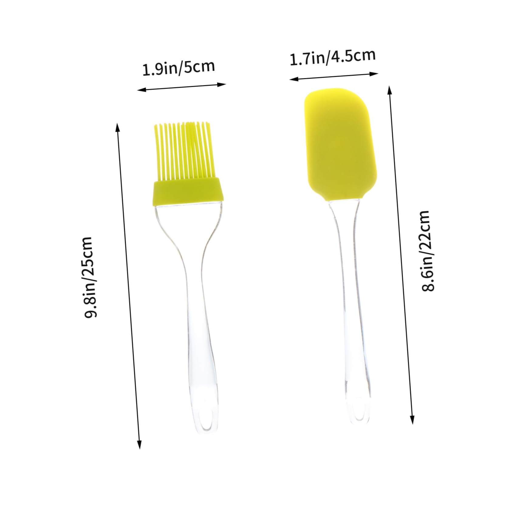 STOBAZA 4-piece Bbq Oil Brush Set Silicone Bbq Brush Spatula Baking Outdoor Tools Kitchen Cooking