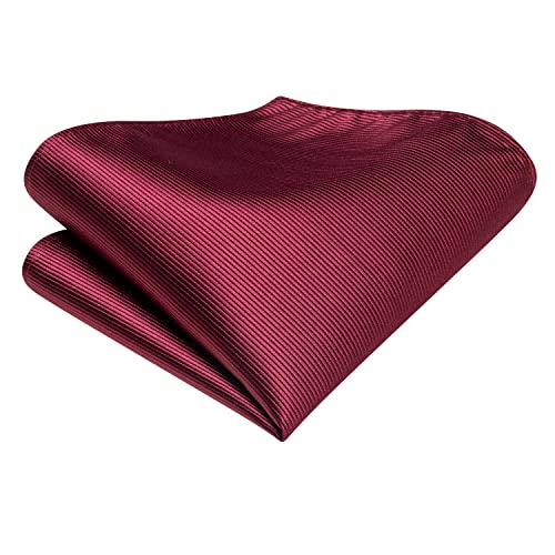Image of Hi-Tie Men's Tie Lapel Pin Set Pocket Square Cufflinks Formal Woven Silk Tie Sets Wedding Party
