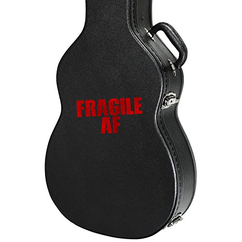 Fragile AF Guitar Instrument Case Sticker - 4.5