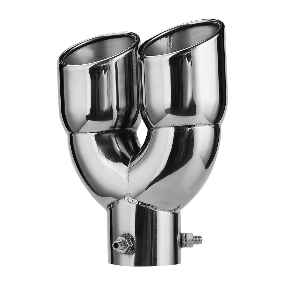 embout d'échappement uyau de queue embouts de silencieux d'acier inoxydable de tuyaux d'échappement doubles de voiture 63-76-220 sortie echappement
