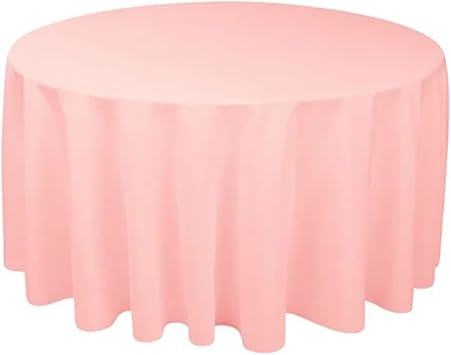 Round Tablecloth 22 Colors Polyester Round Tablecloth White/Black/Red/Green/Blue/Gold Solid Table Cloth For Wedding Party Table Cover Home Decor For Parties, Events & WeddingsCoral Red,Diameter 160c