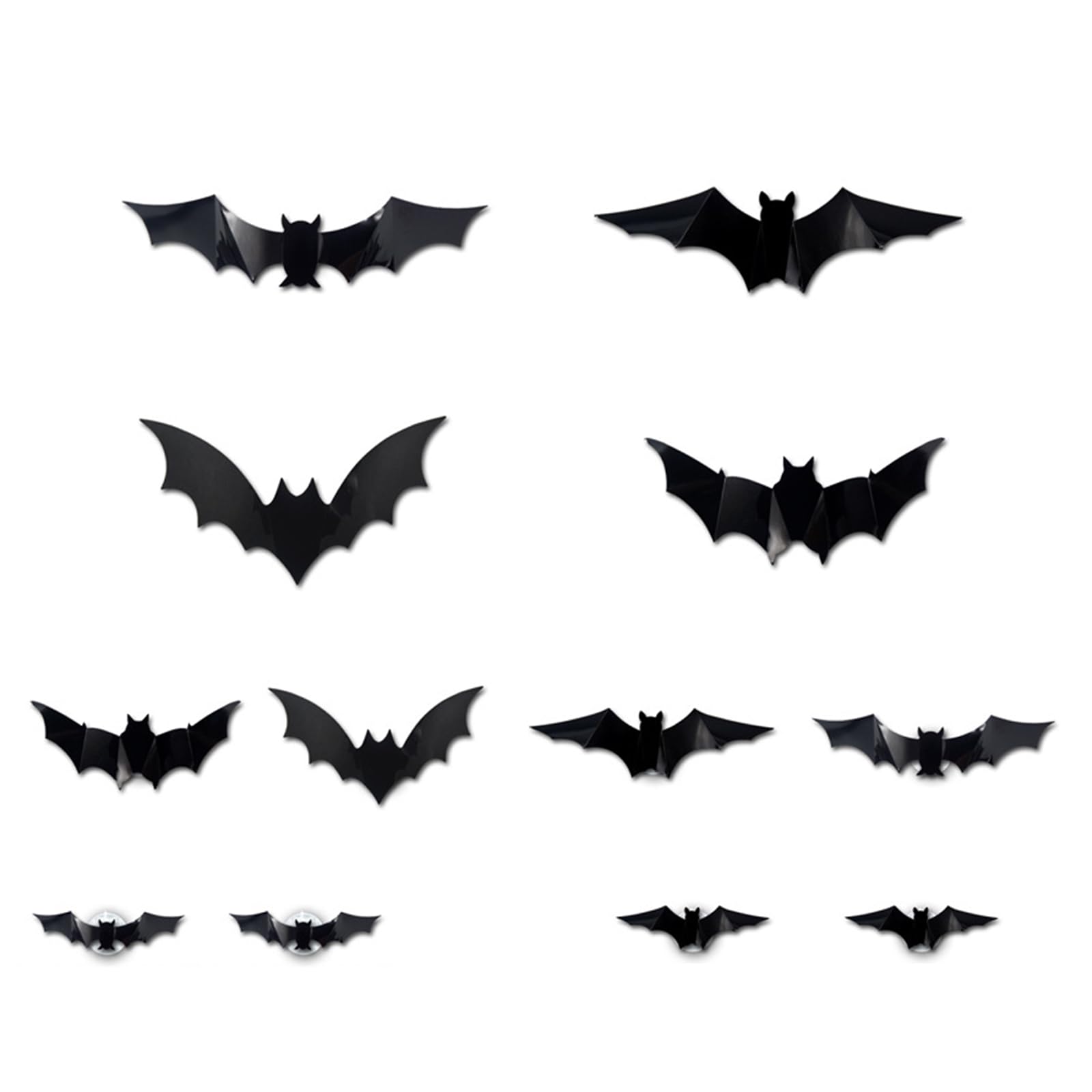Tfaoys 12 Bats Illuminated Bat Decals With Led Light Adhesive Pvc Bat Sticker Halloween Decorations For Window Wall Home Decoration Halloween Led Lights