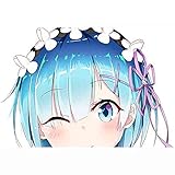 EARLFAMILY for Girl Sticker Waterproof Anime Decal Vinyl Van RV JDM Window Truck Car Accessories Peeker Decor